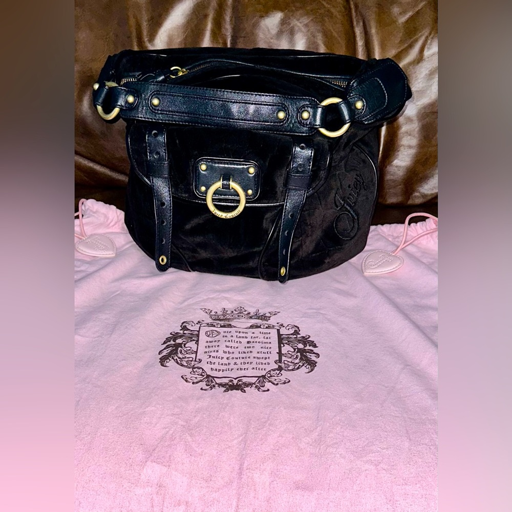 Women’s JUICY COUTURE oversized bag, velvet, black